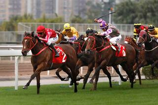 Mr Stunning claimed victory in the HK$4 million BOCHK Jockey Club Sprint at Sha Tin. Photo: Hong Kong Jockey Club